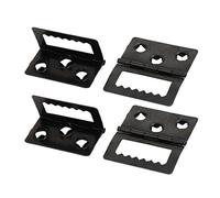 sourcing map Marco de foto de 32mmx20mmx5mm Volver 4pcs Bisagra plano posterior de hebilla negro