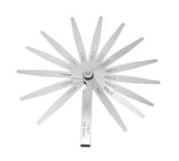 sourcing map Medidor de grosor métrico de 0.05 a 1 mm, 14 cuchillas de 3.94 pulgadas, juego de calibradores cónicos de acero inoxidable 3CR13, herramienta de medición de huecos para válvula de