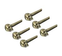 sourcing map Metal Acústica Guitarra Puente Pasadores Clavijas, Guitarra Cuerda Pasadores Reemplazo para Acústica Guitarra Bronce Tono Paquete de 6