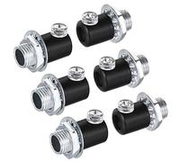 sourcing map Metal Cable Prensaestopas Cable Empuñaduras Tornillo Bloqueo para Cableado Colgante Techo Colgante Lámpara, Negro Paquete de 6