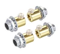sourcing map Metal Cable Prensaestopas Cable Empuñaduras Tornillo Bloqueo para Cableado Colgante Techo Colgante Lámpara, Electroforético Paquete Dorado De 4