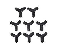 sourcing map Metal Caja Esquina Protector, Borde Guardia Protector 33 x 33 x 33 mm-8 Piezas (Negro)