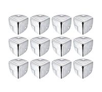 sourcing map Metal Caja Esquina Protector, Borde Protector Tono Plateado 40 x 40 x 40 mm-12 Piezas
