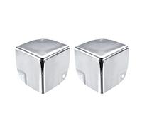 sourcing map Metal Caja Esquina Protector, Borde Protector Tono Plateado 50 x 50 x 50 mm-2 Piezas