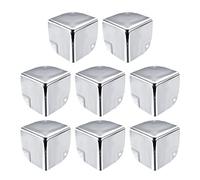 sourcing map Metal Caja Esquina Protector, Borde Protector Tono Plateado 50 x 50 x 50 mm-8 Piezas