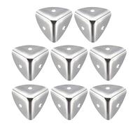 sourcing map Metal Caja Protector, Caja Borde Guardia Protector 25x25x25mm (8 Piezas) -Tono Plateado