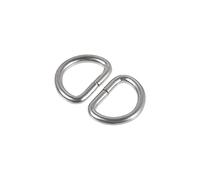 sourcing map Metal D Anillo 0.39"(10mm) D-Anillos Hebilla para Herraje Bolsos Cinturones Artesanal Bricolaje Accesorios Tono Plata 50uds