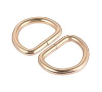 sourcing map Metal D Anillo 0.98"(25mm) D-Anillos Hebilla para Herraje Bolsos Cinturones Artesanal Bricolaje Accesorios Tono Dorado 12uds