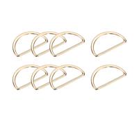 sourcing map Metal D-Anillo Hebillas, 15uds 30mm(1,18") 2mm Grosor Soldados D-Anillos Hebilla para Correas Costura Ropa Correas Bolsos Cinturón Bricolaje Accesorios, Dorado Tono