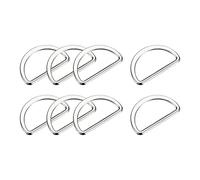 sourcing map Metal D-Anillo Hebillas, 15uds 35mm (1,38") 2,3mm Grosor Soldados D-Anillos Hebilla para Correas Costura Ropa Correas Bolsos Cinturones Bricolaje Accesorios, Plateado Tono