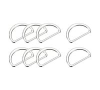 sourcing map Metal D-Anillo Hebillas, 20uds 30mm (1,18") 2mm Grosor Soldados D-Anillos Hebilla para Correas Costura Ropa Correas Bolsos Cinturón Bricolaje Accesorios, Plateado Tono