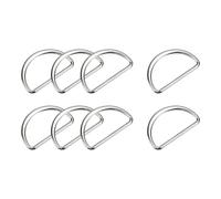 sourcing map Metal D-Anillo Hebillas, 8uds 40mm (1,57") 2,6mm Grosor Soldados D-Anillos Hebilla para Correas Costura Ropa Correas Bolsos Cinturones Bricolaje Accesorios, Plateado Tono