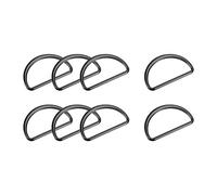 sourcing map Metal D-Anillo Hebillas, 8uds 40mm (1,57") 2,6mm Grosor Soldados D-Anillos Hebilla para Correas Costura Ropa Correas Bolsos Cinturones Bricolaje Accesorios, Oscuro Gris