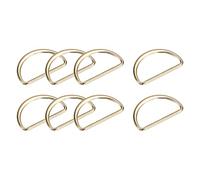 sourcing map Metal D-Anillo Hebillas, 8uds 40mm (1,57") 2,6mm Grosor Soldados D-Anillos Hebilla para Correas Costura Ropa Correas Bolsos Cinturones Bricolaje Accesorios, Dorado Tono