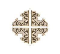 sourcing map Metal Esquinas Protectores Borde Mesa Cubierta Protector Tono de Bronce 26 x 26 x 9 mm-24 Piezas