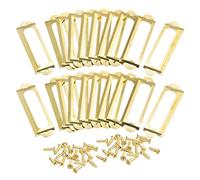 sourcing map Metal Etiqueta Soportes, Archivo Nombre Tarjeta Etiqueta Soporte Marco, para Biblioteca Cajón Tono dorado 60x17mm