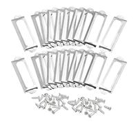 sourcing map Metal Etiqueta Soportes, Archivo Nombre Tarjeta Etiqueta Soporte Marco, para Biblioteca Cajón Tono plateado 60x17mm