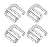 sourcing map Metal G Ganchos Correas Hebillas, 4uds 0.98" 25mm G-Gancho Ondulada Hebilla Ajustador Desliza Hebilla para Mochila Correa Cinta, Plateado Tono
