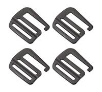sourcing map Metal G Ganchos Correas Hebillas, 4uds 1,26" 32mm G-Gancho Ondulada Hebilla Ajustador Desliza Hebilla para Mochila Correa Cinta, Mate Negro