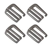 sourcing map Metal G Ganchos Correas Hebillas, 4uds 1,5" 38mm G-Gancho Ondulada Hebilla Ajustador Desliza Hebilla para Mochila Correa Cinta, Oscuro Gris