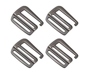 sourcing map Metal G Ganchos Correas Hebillas, 4uds 1,5" 38mm G-Gancho Ondulada Hebilla Ajustador Desliza Hebilla para Mochila Correa Cinta, Oscuro Gris