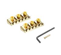 sourcing map Metal Guitarra Cuerda Bloqueo Tuerca Eléctrica Guitarra Trémolo Puente Bloqueo 42mm Oro para Eléctrica Guitarra Repuesto Piezas 2 Juegos