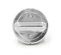 sourcing map Metal Plateado Tapón del Depósito de Gasolina Combustible para Moto GY6 52mm de Diámetro