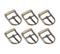 sourcing map Metal Rodillo Hebillas, 6uds 3/4 Pulgadas Único Diente Cinturón Hebilla Ovalado Central Barra Hebillas para Cuero Artesanía Accesorios, Bronce