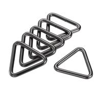 sourcing map Metal Triángulo Anillo Hebilla 1.5"(38mm) Interior Ancho para Correa Artesanía Bricolaje Oscuro Gris 6 Piezas