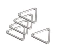 sourcing map Metal Triángulo Anillo Hebilla 25mm(0.98") Interior Ancho para DIY Niebla Plata 10uds
