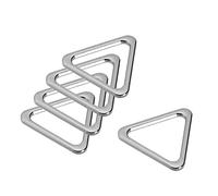 sourcing map Metal Triángulo Anillo Hebilla 25mm(0.98") Interior Ancho para DIY Plata Tono 20uds