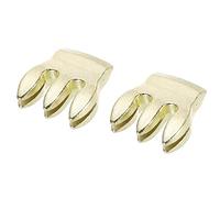 sourcing map Metal Violín Silencio 3 Diente Práctica Violín Silencio Silencio Dorado para Violín Volumen Control Práctica, Paquete de 2