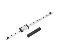 sourcing map MGN7 - Guía de riel deslizante lineal de 200 mm con bloque de carro deslizante MGN7H y mini guía, guía de movimiento lineal para mini máquina de grabado CNC, impresora 3D