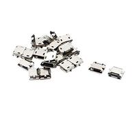 sourcing map Micro USB Tipo B SMD SMT 5 Pin Hembra Jack Puerto Conector Hembra 20 Piezas