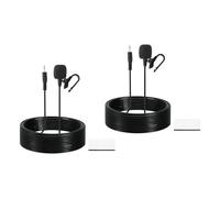 sourcing map Micrófono estéreo para coche, 2,5 mm recto de 2 polos, micrófono externo de repuesto con cable de 10 pies para unidad principal del vehículo, audio estéreo GPS DVD, paquete de 2