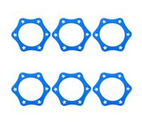 sourcing map Micrófono hexagonal de goma de 1.35 pulgadas, anillo de protección rodante para dispositivo de micrófono KTV, diseño a prueba de sacudidas, protege contra caídas y resbalones, color azul