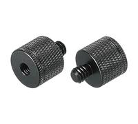 sourcing map Micrófono Soporte Adaptador M5 Hembra a 1/4 Macho Cámara Tornillo Rosca Adaptador para Micrófono Trípode Soporte Negro Paquete de 2