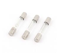 sourcing map Microondas Horno 750mA 5KV Axial Vidrio Tubo Fusibles 6.5 x 40mm 3 Uds