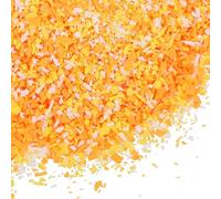 sourcing map Migas de confeti sintético de arcilla polimérica, 50 g, para manualidades, manualidades, resina, decoración de teléfono (amarillo, blanco, naranja)