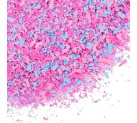 sourcing map Migas de confeti sintético de arcilla polimérica, 50 g, para manualidades, manualidades, resina, decoración de teléfono (rosa rojo, rosa, azul)