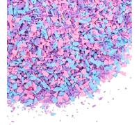 sourcing map Migas de confeti sintético de arcilla polimérica, 50 g, para manualidades, manualidades, resina, decoración de teléfono (morado, azul, rosa)