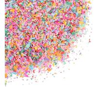 sourcing map Migas de confeti sintético de arcilla polimérica, 50 g, para manualidades, manualidades, resina, decoración de teléfono (naranja, verde, azul, rojo, rosa, morado, amarillo)