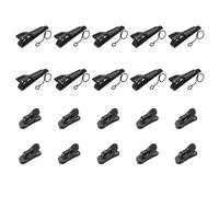 sourcing map Mini abrazaderas de metal para micrófono de 7,5 mm con clip de alambre para micrófono de 1,8 mm, 1 juego