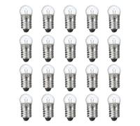 sourcing map Mini bombillas E10 de 6 V/0,5 A, 20 bombillas de rosca en miniatura para iluminación de experimentos científicos, accesorios de bricolaje, luz amarilla cálida