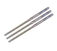 sourcing map Mini Diamante Rebabas Esmerilado Taladro Brocas para Rotativa Herramienta 2,35mm Mango 1,8mm Cilíndrico Bola Nariz 3Uds