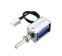 sourcing map Mini Electroimán de solenoide de Tipo Tirar-Empujar de 4mm DC 12V 3mm/35g, Bastidor abierto