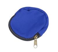 sourcing map Mini monedero de lona, mini monedero redondo en blanco de 3.9 pulgadas, pequeño monedero, organizador portátil con cremallera para mujeres y hombres, bricolaje en casa, azul oscuro,