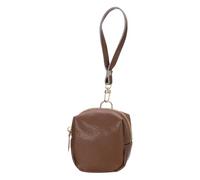 sourcing map Mini monedero de piel sintética de 3.9 x 3.1 pulgadas, monedero pequeño, monedero, bolsa de maquillaje para auriculares, llaves, monedas, lazos para el cabello, transporte diario, marrón
