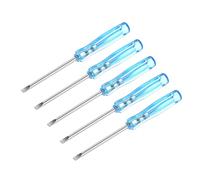 sourcing map Mini Ranurado Destornillador, 2,0mm Plana Cabeza 65mm Longitud para Pequeños Electrodomésticos Reparación, 5uds