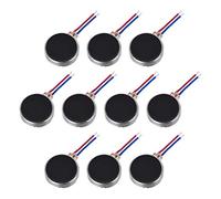 sourcing map Mini Vibración Motores DC 3V-5V 63mA Plano Moneda Botón-Tipo Micro Sin Escobillas 10X2.7mm para Móvil Celular Teléfono 10uds